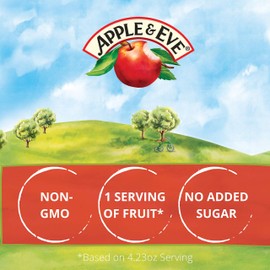 Apple & Eve Sesame Street Big Bird's Apple Juice, 4.23 Fluid-oz, 8 Count, Pack of 5