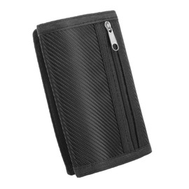 Slim Wallets for Men UK, Thin Compact Travel Small Coin Purse with Carbon Fiber, RFID Blocking Minimalist Front Pocket Wallets for Men, Holds Up to 6 Cards and Cash with Zipper, Gifts for Fathers