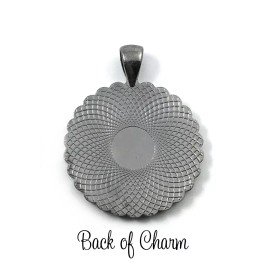 Little Gem Girl Nana Rhinestone Crystal Rose Pendant Charm Necklace Mothers Day Gunmetal