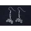 Miniblings Motorcyclist Earrings Motorbike Rider Biker Silver Handmade Fashion Jewellery
