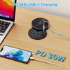 Ohuo Recessed Power Socket with 15W Wireless Charger, Desk Grommet
