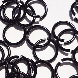 BLACK Anodized Aluminum Jump Rings 500 1/8 20g SAW CUT