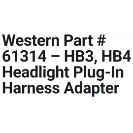Western/Fisher 61314 Western 7374 Fisher HB3 HB4 Headlight harness Conventional Mount  Chevy Gm
