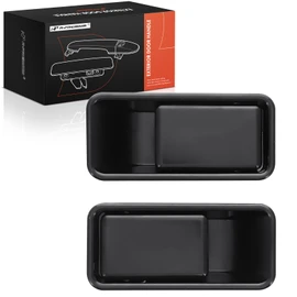 A-Premium Outside Exterior Door Handles Compatible with Jeep TJ Series Wrangler 1997-2006, with Half Doors, Smooth Black, 2-PC Set, Front Driver and Passenger Side
