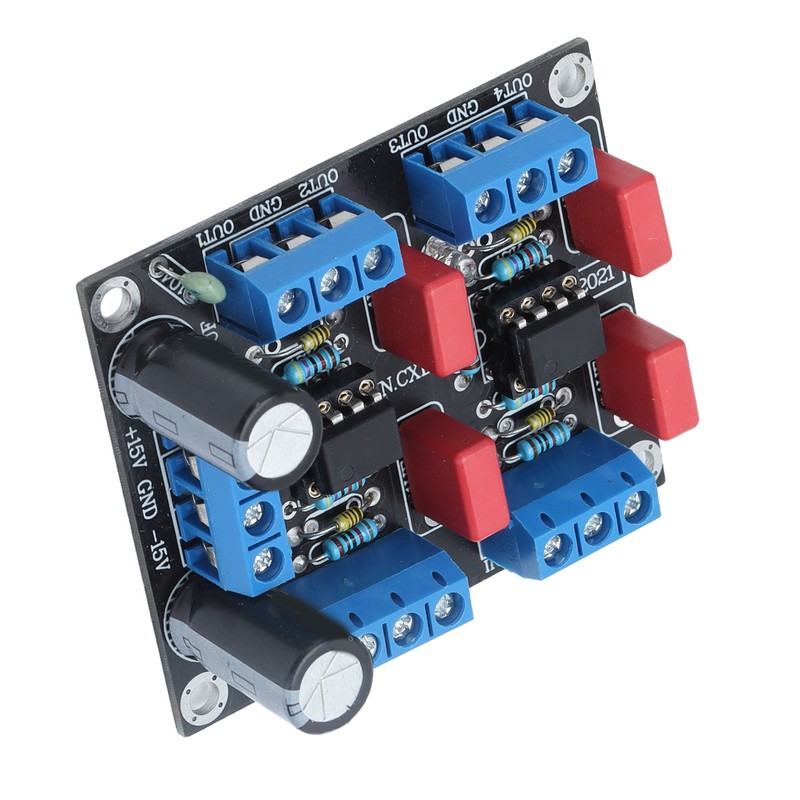Preamplifier Board Dual Power Supply 4 Channel Audio Amplification Module