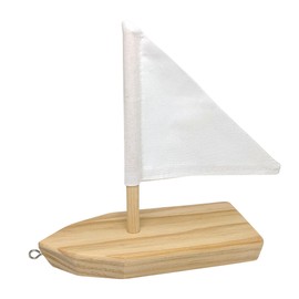 Pebaro 474 Wooden Construction Set Dinghy Boat for Assembling and Painting, Craft with Wood, Gift Idea for Children, Beige