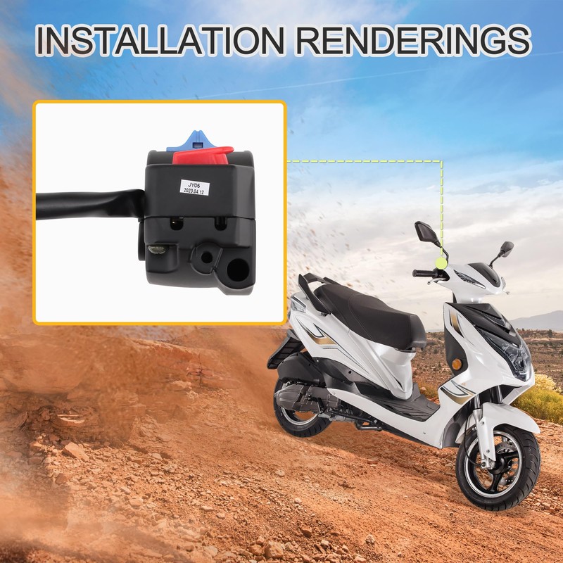 GOOFIT Right Start Switch Assembly Replacement for 50cc 70cc 90cc