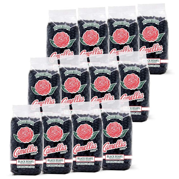Camellia Brand Dried Black Beans 1 Pound (Pack of 12)