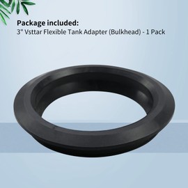 1 Pack 3" Flexible Rubber Tank Adapter (Bulkhead), Flexible Pipe-to-Tank Seal - Tank Adapter for Sealing