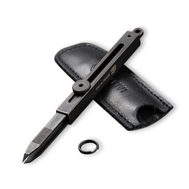 CIVIVI Precision Tweezers for Splinters, Retractable Keychain Tweezers for Men Women EDC Carry, Tac-N-Tweeze Tweezers with Leather Sheath Designed By Bob Terzuola C19062B-A