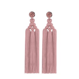 Adoshine Pink Tassel Earrings for Women Colorful Chandelier Earrings Big Boho Statement Tassel Layer Dangle Earrings Long Woven Large Bohemian Thread Fringe Dangle Drop Earrings