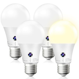 Sengled Dusk to Dawn Light Bulbs Outdoor, 3000K Soft White, A19 LED Sensor Light Bulb, 75 Watt Equivalent, 1200LM, Automatic Photocell Light Bulb for Outdoor Lighting, 4 Pack