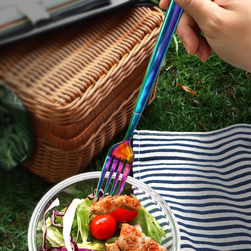 hecef Reusable Stainless Steel Travel Cutlery Set with Case –