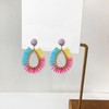 Chanaiqw Statement Raffia Tassel Earrings Boho Summer Beach Lightweight Straw