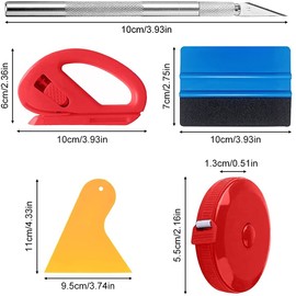 KAHEIGN 13Pcs Car Vinyl Wrap Tool Kit, Wrap Squeegee Wallpaper Smoothing Tool with Cutting Tool Felt Squeegee Hard Scraper for Car Wrapping and Install Wallpaper