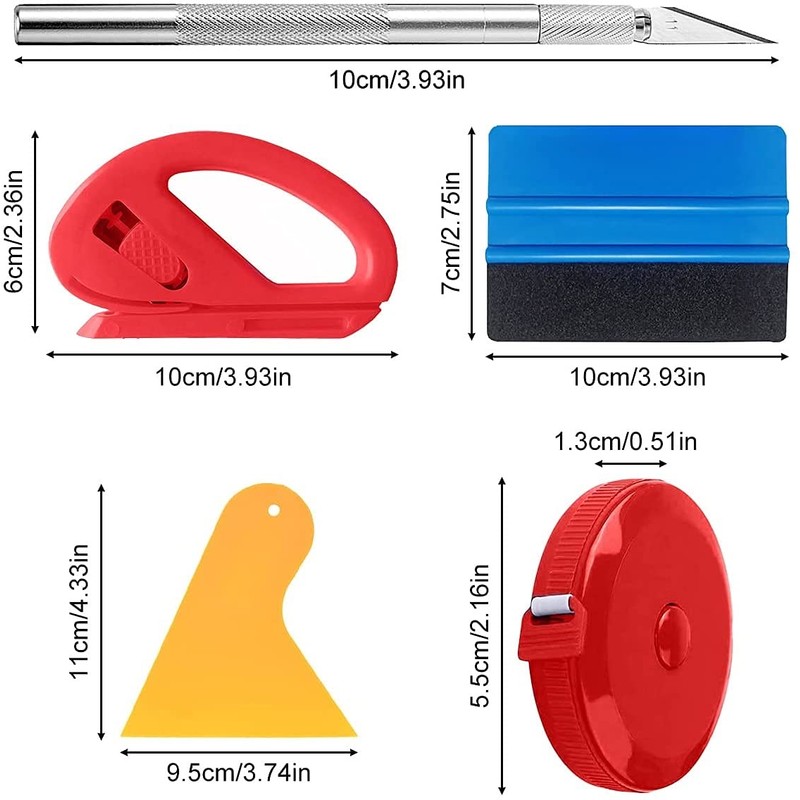 KAHEIGN 13Pcs Car Vinyl Wrap Tool Kit, Wrap Squeegee Wallpaper