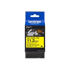 Brother Genuine Pro Tape HSe-631E Heat Shrink Tubing - Black on Yellow