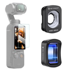 K&F Concept Magnetic 1.2X Anamorphic Lens+ Wide Angle Lens Filters Compatible with DJI Osmo Pocket 3, Optical Glass with 28-layer Nano-coating