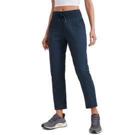 CRZ YOGA Womens Casual 7/8 Pants 27" - Lightweight Workout Outdoor Athletic Track Travel Lounge Joggers Pockets Ink Blue XX-Small