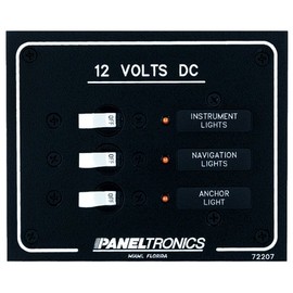 Paneltronics Standard DC 3 Position Breaker Panel w/LEDs (29768)