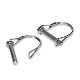 HEAVYTOOL Pipe Folding Pins with Snap Lock Round Shackle 8 mm x 65 mm (Pack of 10) PTO Pin Folding Pin Pipe Safety Pins for Pipes Locking Pins for Pipes Folding Connector for Pipes Pipe Cotter Pins