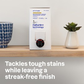ATTITUDE Floor Cleaner Refill, EWG Verified, Streak-Free, Vegan & Plant-Based for Tile, Wood & Laminate Floors, Citrus Zest Scent, 67.6 Fl Oz