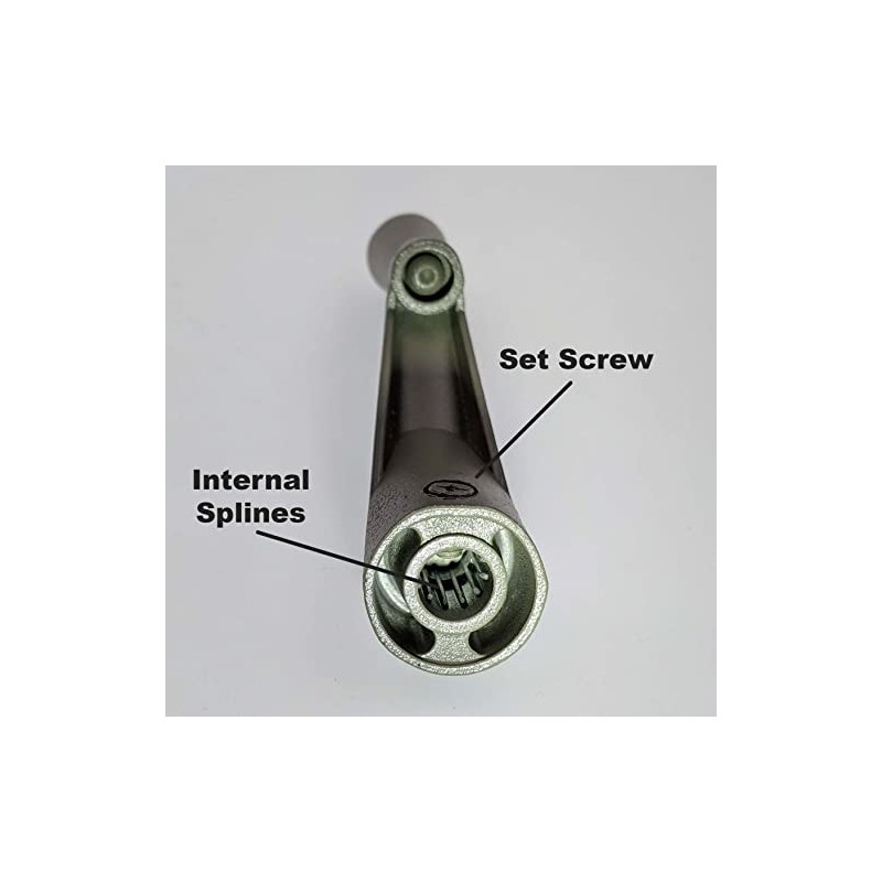 Prime-Line H 3966 Spline Socket Crank Handle, Stone, Smooth 360-Degree