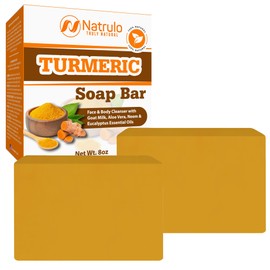 Natural Turmeric Soap Bar for Face & Body – Turmeric Skin Soap Wash for Dark Spots, Intimate Areas, Underarms – Turmeric Face Soap Reduces Acne, Fades Scars & Cleanses Skin