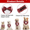 Formal Tuxedo Bandana Collar - Red Plaid Dog Christmas Costume