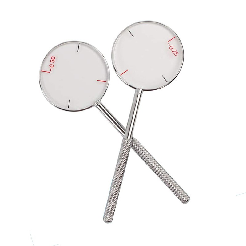 Healifty 2pcs Round Optical Cross Cylinder Tool Dioptres for Optical