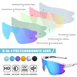 Wassupbo 3PACK Kids Polarized Sunglasses Youth Baseball Sun Glasses Lightweight Frame UV400 Boys Girls Sports Goggles for Cycling softball