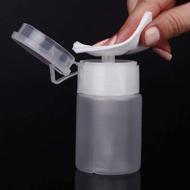 4PCS 60ML Nail Art Mini Pump Dispenser Empty Bottle Acrylic