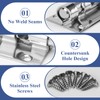 EFUTURETIME 2 x Door Bolt Sliding Bolt 20 cm (8