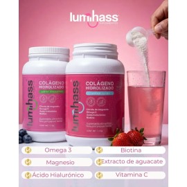Colágeno Lumihass 3 Pzas Arándano Y Fresa | Omega 3 +biotina