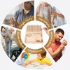 Wooden Pegboard for Finger Dexterity, 36-Hole Hand Therapy Peg Board