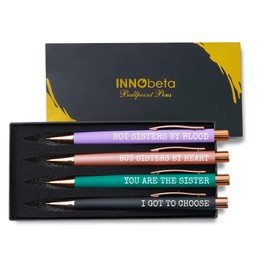 INNObeta Friend Gifts, Ballpoint Pen Set of 4, Best Friend Gift Ideas on Birthday, Christmas, Soul Sister