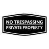 Signs ByLITA Fancy No Trespassing Private Property Sign (Black) -