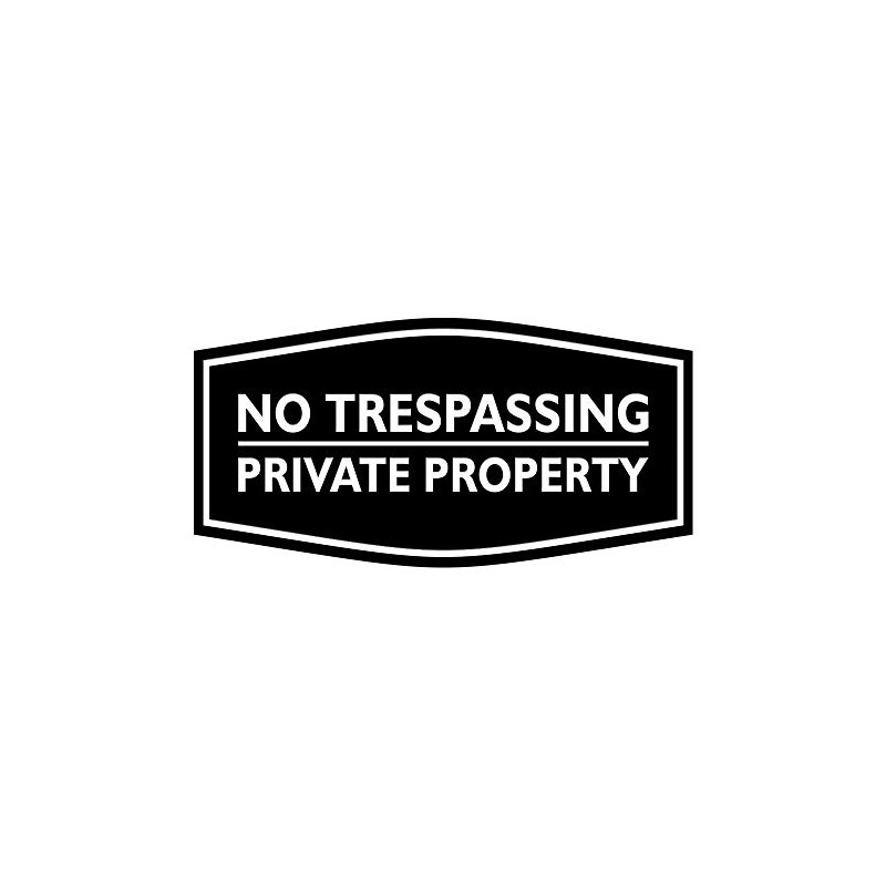 Signs ByLITA Fancy No Trespassing Private Property Sign (Black) -