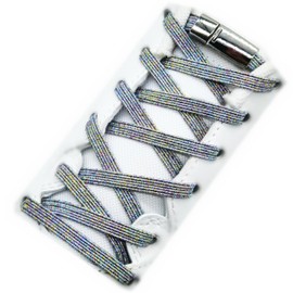 NIKWESM Magnetic No Tie Elastic Shoe Laces for Kids Adults, No screw, One Size Fits All, Three-color Light, X-Large