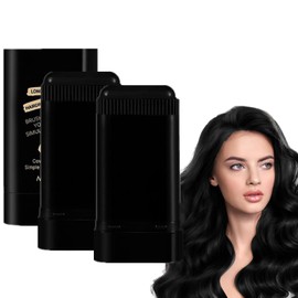 2Pc Safe and Convenient Comb Hair Dye, Portable Hair Dye Comb For Gray Hair Coverage, Waterproof and Sweat-Proof Hair Colouring Stick, 2 in 1 Instant Dye for Women & Men (Black)