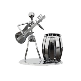BEANPRECOY Metal Pen Holder, Guitar Theme Pencil Holder for Desk, Creative Pen Organizer, Office Supply Crafts Accessories, Multipurpose Desktop Supply Organizer for Home,Office,School