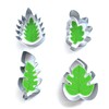 NIIIYTYB 4 Piece Leaf Cookie Cutter Set Tropical Stainless Steel