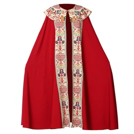 BLESSUME Gothic Cope Priest Vestment Print Costume Robe Red