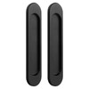 Jicyor Pack of 2 Black Rectangular Aluminum Alloy Cabinet Handles,