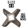 Replacement Hand Meat Grinder Blade - Size #8 - Universal
