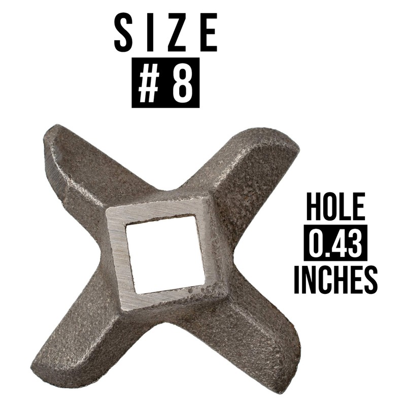 Replacement Hand Meat Grinder Blade - Size #8 - Universal