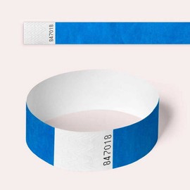 Tyvek Wristbands, 100 Pack by AA Wristbands, Parties, Security, Festivals, Events. Paper Like (Royal Blue)