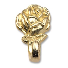 OOK 53510 Rose Push Pins, Tool-Free Lightweight Hangers, Brass, (2 Piece)