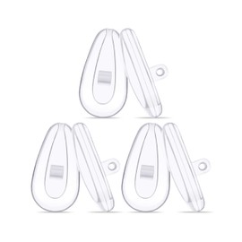 PapaViva Replacement Nose Pads for Oakley Conductor 8 OO4107 / Conductor 6 OO4106 Clear 3 Pairs Packed One Size, Transparent, 3 pairs packed, Unit size