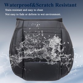 NLQR Front Driver Bottom Replacement Seat Cover Charcoal Black Microfiber Leather Compatible with Ford Mustang 2010 2011 2012 2013 2014